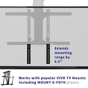 VIVO Vertical VESA Extender Plate Bracket Kit Designed for Low VESA Pattern TV’s, Fits TV Ceiling Mounts, 2 Brackets, Black, MOUNT-AD165