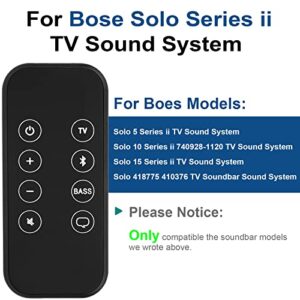 Motiexic Remote Control for Bose Solo 5 10 15 Series ii TV Sound System/ 732522-1110 418775 410376 TV Soundbar Sound System with CR2025 Battery Inside Bluetooth Key Button