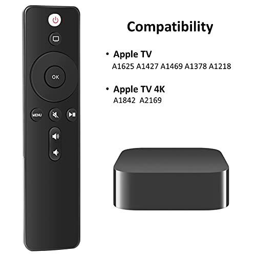 aarooGo [w/Home & Volume] Control for Apple TV 4K Player A1294 A1218/MA711 A1378/MC572 A1427/MD199 A1625/MGY52/MLNC2 A1842/MQD22/MP7P2