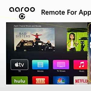 aarooGo [w/Home & Volume] Control for Apple TV 4K Player A1294 A1218/MA711 A1378/MC572 A1427/MD199 A1625/MGY52/MLNC2 A1842/MQD22/MP7P2