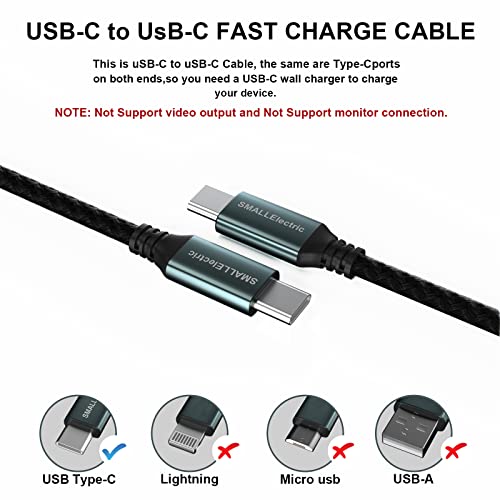 USB C to USB C Cable 60W 5Pack,6ft Long Fast Charger Type C to Type C Charging Cord for Samsung Galaxy S22/S21/S20/ Note 20/10, MacBook Pro 2020/Air, iPad Pro 2020, iPad Air 4, iPad Mini 6 and More