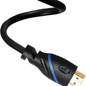 50ft (15.2M) High Speed HDMI Cable Male to Male with Ethernet Black (50 Feet/15.2 Meters) Supports 4K 30Hz, 3D, 1080p and Audio Return CNE59007