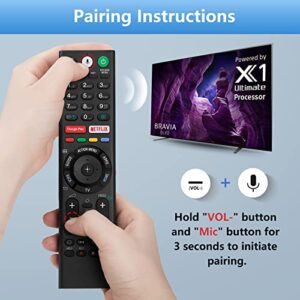 Voice Replacement Remote Control for Sony TV, for Sony-TV-Remote for All Sony BRAVIA XR Full Array LED 4K Ultra HD Smart Google TV, with Netflix, Google Play Buttons