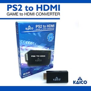 Kaico Edition - Playstation 2 PS2 HDMI Converter - PS2 to HDMI - Component to HDMI Converter Adaptor - Play Playstation 2 on Your HDMI TV - Retro Gaming PS2 HDMI Converter Adapter…