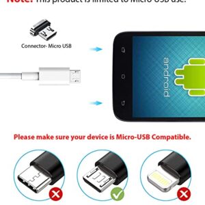 Spater Micro USB Sync Cable for Samsung, HTC, Motorola, Nokia, Android, and More (5 Pack) (Black)