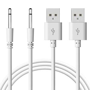 2 pack replacement dc charging cable 2.5mm usb adapter cord fast charging cord, great for most wand massager