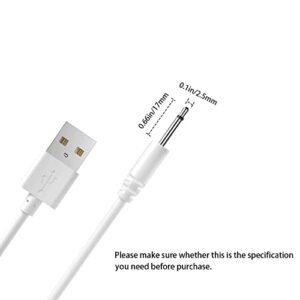 2 Pack Replacement DC Charging Cable 2.5mm USB Adapter Cord Fast Charging Cord, Great for Most Wand Massager