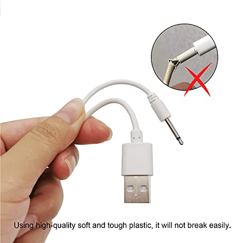 2 Pack Replacement DC Charging Cable 2.5mm USB Adapter Cord Fast Charging Cord, Great for Most Wand Massager