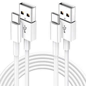 xpxwaiyds usb type c cable, [2pack 6ft] 2.4a fast charging type c charger cord, fast charger usb to usb c cable compatible android phone pad