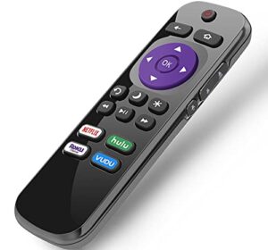 gvirtue replacement remote control compatible for all onn roku smart tv, universal for onn roku tv remote, onn 24” 32” 40” 43” 50” 55” 58” 65” 70” roku tv with netflix hulu roku-channel vudu button