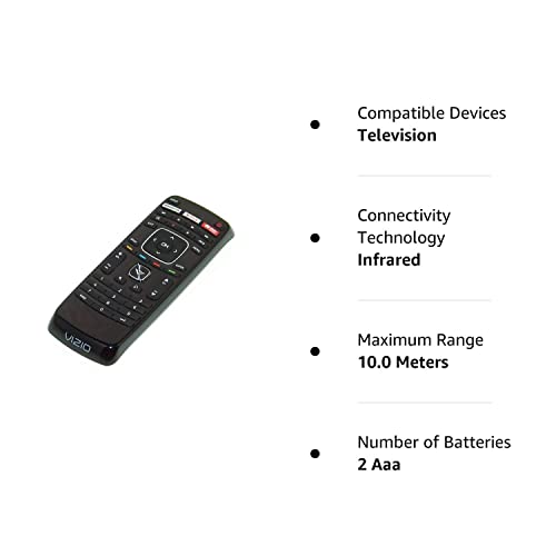 Vizio XRT112 Factory Original Replacement Smart TV Remote Control (Amazon/Netflix/iHeartRadio) - New 2018 Model