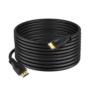 jorenca 4k hdmi cable 50ft (hdmi 2.0,18gbps) ultra high speed gold plated connectors,ethernet audio return,video 4k,fullhd1080p 3d compatible with xbox playstation arc ps3 ps4 ps9 pc hdtv – black