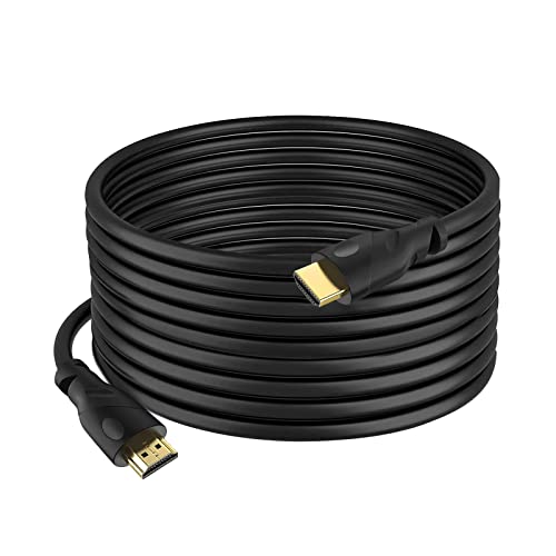 Jorenca 4K HDMI Cable 50FT (HDMI 2.0,18Gbps) Ultra High Speed Gold Plated Connectors,Ethernet Audio Return,Video 4K,FullHD1080p 3D Compatible with Xbox Playstation Arc PS3 PS4 PS9 PC HDTV - Black