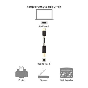 Cable Matters USB C Printer Cable 3.3 ft (USB C to USB B Cable, USB B to USB C Cable) Compatible with Printer, MIDI Controller, MIDI Keyboard and More in Black - 3.3 Feet