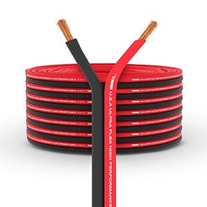 ds18 sw-18ga-100rb ultra flex speaker wire red and black 100ft – speaker cable for audio applications