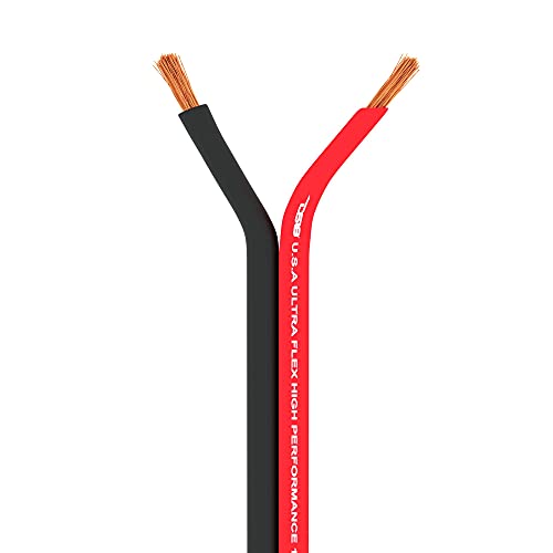 DS18 SW-18GA-100RB Ultra Flex Speaker Wire Red and Black 100FT - Speaker Cable for Audio Applications