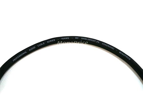 Monoprice 104762 10-Feet Premier Series XLR Male to 1/4-Inch TRS Male 16AWG Cable Black