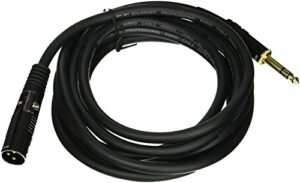 monoprice 104762 10-feet premier series xlr male to 1/4-inch trs male 16awg cable black