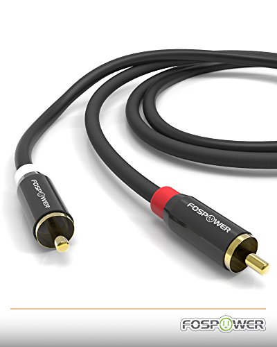 FosPower (2 Pack 2 RCA M/M Stereo Audio Cable [24K Gold Plated | Copper Core] 2RCA Male to 2RCA Male [Left/Right] Premium Sound Quality Plug - 3FT