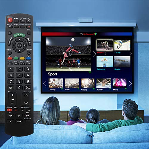 Universal Remote Control for Panasonic TV Remote Control Works for All Panasonic Plasma Viera HDTV 3D LCD LED TV/DVD Player/AV Receiver - No Program Needed