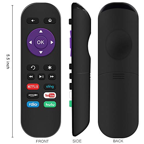 Gvirtue Replacement Remote Control for Roku Box Model: Roku 1, Roku 2(HD, XD, XS), Roku 3, Roku LT, HD, XD, XDS, Roku N1, Roku Express, Roku Express+