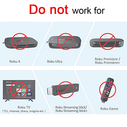 Gvirtue Replacement Remote Control for Roku Box Model: Roku 1, Roku 2(HD, XD, XS), Roku 3, Roku LT, HD, XD, XDS, Roku N1, Roku Express, Roku Express+