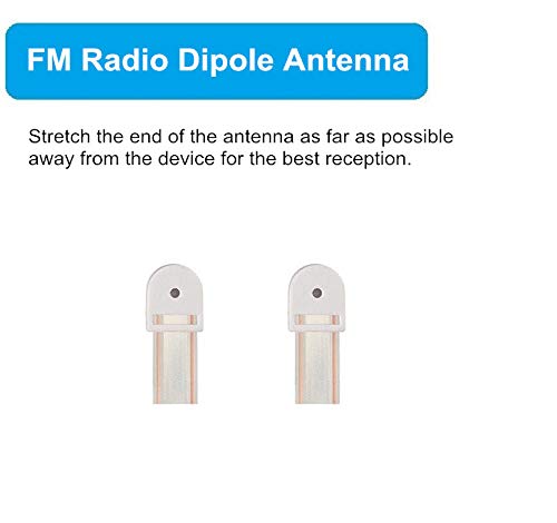 Ancable 300 Ohm FM Antenna T Shape Dipole Radio Ant with Spade Terminal for Yamaha Sharp JVC Denon Marantz Vintage Stereo Tuner Receiver