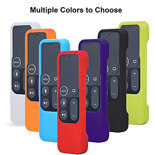 TOKERSE Silicone Case Compatible with Apple TV 4K 4th 5th Generation Siri Remote - Anti-Slip Shock Proof Soft Remote Cover Case Compatible with Apple TV 4K 4th 5th Gen Siri Remote Controller - Red