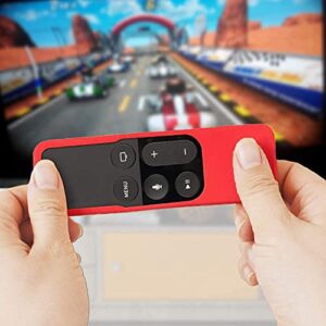 TOKERSE Silicone Case Compatible with Apple TV 4K 4th 5th Generation Siri Remote - Anti-Slip Shock Proof Soft Remote Cover Case Compatible with Apple TV 4K 4th 5th Gen Siri Remote Controller - Red