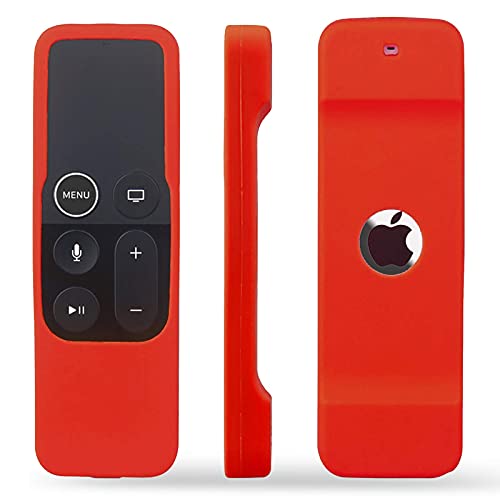 TOKERSE Silicone Case Compatible with Apple TV 4K 4th 5th Generation Siri Remote - Anti-Slip Shock Proof Soft Remote Cover Case Compatible with Apple TV 4K 4th 5th Gen Siri Remote Controller - Red