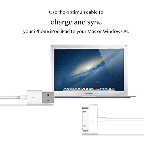 WEDAWN iPhone 4s Cable 30 Pin, USB Charging and Cable Sync Dock Connector Data Cable for iPhone 4/ 4s, iPhone 3G/3Gs, iPad 3/2/ 1,iPod Classic iPod Touch iPod Nano (3.2Feet)