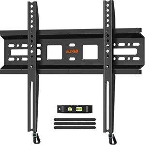 elived fixed tv wall mount bracket, low profile tv mount for most 26-55 inch led, lcd and plasma flat screen tvs, ultra slim tv bracket, max vesa 400x400mm, 99 lbs. fits 12″-16″ wood studs. yd3006