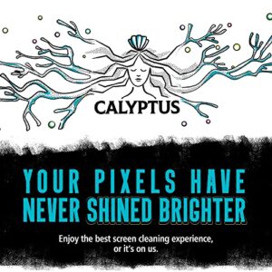 Calyptus Screen Cleaner Spray and Pixel Shining Screen Cloths Kit | Plant Based Power | USA Made | iPad, TV, Tablet, Computer, Monitor Cleaning, 16 Ounces + 2 Microfiber (Pack of 1)