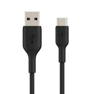 Belkin 6.6ft USB-C Cable, Boost Charge USB-C to USB Cable, USB Type-C Cable, Compatible with Samsung Galaxy S23, S23+, Note20, Pixel 6, Pixel 7, iPad Pro, Nintendo Switch and More - Black