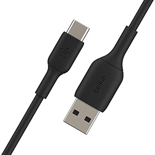 Belkin 6.6ft USB-C Cable, Boost Charge USB-C to USB Cable, USB Type-C Cable, Compatible with Samsung Galaxy S23, S23+, Note20, Pixel 6, Pixel 7, iPad Pro, Nintendo Switch and More - Black