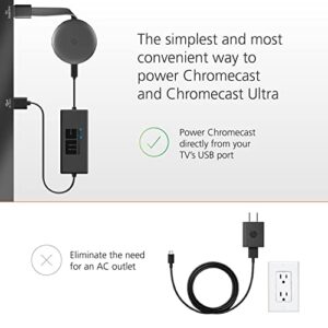 Mission USB Power Cable for Chromecast and Chromecast Ultra (CHROMECAST NOT Included)