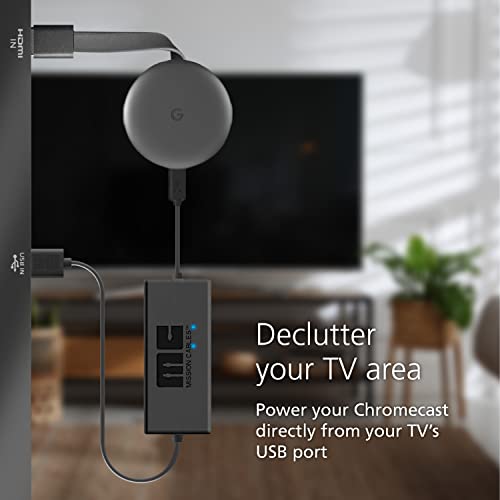 Mission USB Power Cable for Chromecast and Chromecast Ultra (CHROMECAST NOT Included)