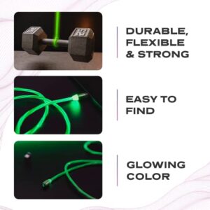 Statik GloBright Universal Light-Up Cable - Magnetic Smart Fast Charging Charger with Durable Nylon Braid - Lights up in The Dark (Green)