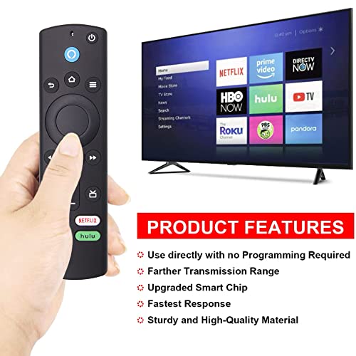 Replacement Voice Remote L5B83G (3rd GEN) Compatible with Fire TV Stick 4K for Amazon Fire TV Stick (2nd Gen, 3rd Gen, Lite, 4K), Fire TV Cube (1st Gen and Later) and Fire TV (3rd Gen)