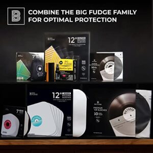 BIG FUDGE Vinyl Record Inner Sleeves 100x | Made from Heavyweight & Acid Free Paper | Album Covers with Round Corners for Easy Insert | Slim Record Jackets to Protect Your LPs & Singles | 12"