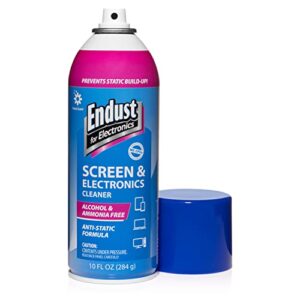 Endust for Electronics; Anti-Static Screen & Electronics Multi-Surface Cleaning Spray; Foaming, Streak & Residue Free; Ammonia & Alcohol Free, Oil & Wax Free; 10 oz. Aerosol (096010)