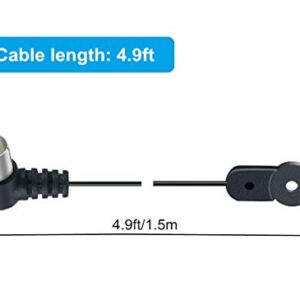 FM Antenna for Stereo Receiver Indoor, FM Radio Antenna 75 Ohm UNBAL F Type Male Coaxial Cable Wire Antenna for Yamaha Onkyo etc Table Top Home Stereo Receiver Radio Receiver Antenna