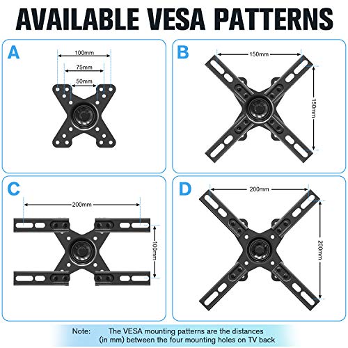 Mounting Dream Monitor Wall Mount for Most 17-39 Inch (Some up to 42 inch)，UL Listed TV Mount TV Bracket with Articulating Arms Tilt Swivel Extension Rotation, Up to VESA 200x200mm and 33 lbs, MD2462