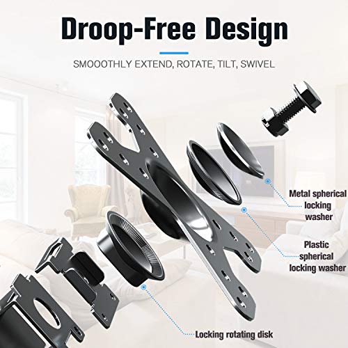 Mounting Dream Monitor Wall Mount for Most 17-39 Inch (Some up to 42 inch)，UL Listed TV Mount TV Bracket with Articulating Arms Tilt Swivel Extension Rotation, Up to VESA 200x200mm and 33 lbs, MD2462