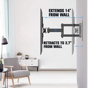 Mounting Dream Monitor Wall Mount for Most 17-39 Inch (Some up to 42 inch)，UL Listed TV Mount TV Bracket with Articulating Arms Tilt Swivel Extension Rotation, Up to VESA 200x200mm and 33 lbs, MD2462