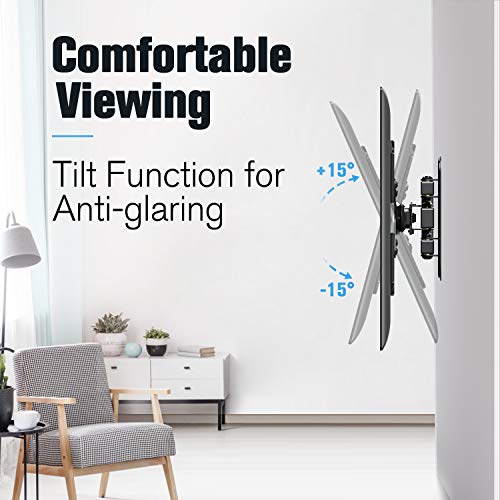 Mounting Dream Monitor Wall Mount for Most 17-39 Inch (Some up to 42 inch)，UL Listed TV Mount TV Bracket with Articulating Arms Tilt Swivel Extension Rotation, Up to VESA 200x200mm and 33 lbs, MD2462