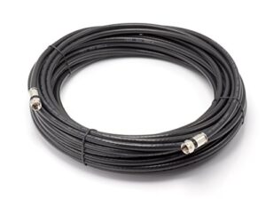 100′ feet, black rg6 coaxial cable (coax cable) with weather proof connectors, f81 / rf, digital coax – av, cable tv, antenna, and satellite, cl2 rated, 100 foot