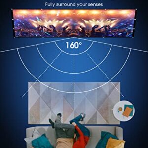 Projector Screen 120 inch, Osoeri 4K 16:9 HD Rear Front Projector Screen Anti-Crease Foldable Projection Screen Double-Sided Portable Outdoor Indoor Projector Screen for Movie Home Theater Yard Travel