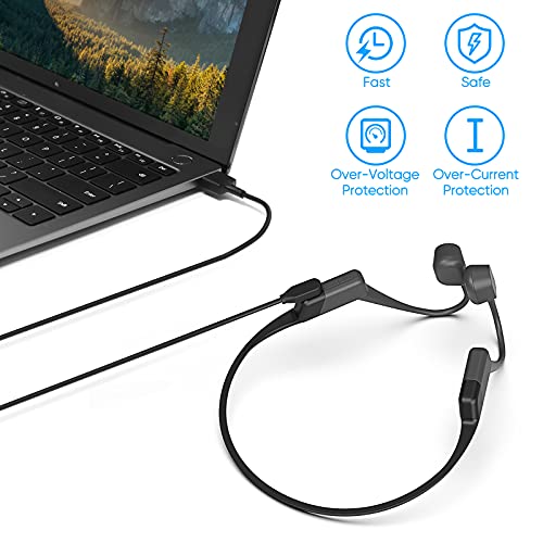 2 Pack 3.3FT Magnetic Charging Cable for AfterShokz Aeropex AS800 & OpenComm ASC100SG & Shokz OpenRun Pro mini Bone Conduction Wireless Bluetooth Headphones,Replacement Charger Cord for AfterShokz