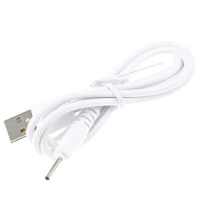 tencloud dc 2.0mm jack charger port 100cm usb charge replacement power cable compatible with beats solo hd505 headphones not for dr. dre powerbeats3 (white)